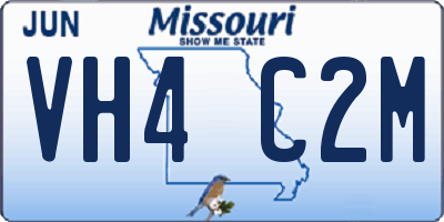 MO license plate VH4C2M