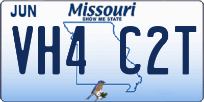 MO license plate VH4C2T