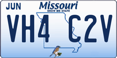 MO license plate VH4C2V