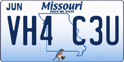 MO license plate VH4C3U
