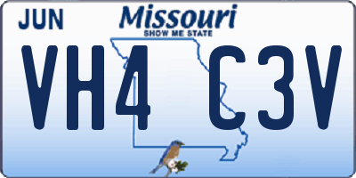MO license plate VH4C3V