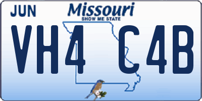 MO license plate VH4C4B
