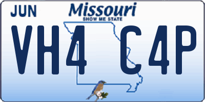 MO license plate VH4C4P