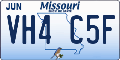 MO license plate VH4C5F
