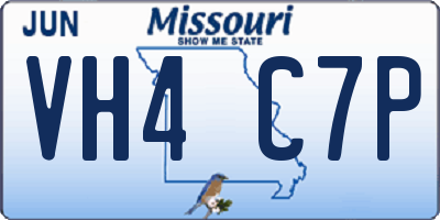 MO license plate VH4C7P