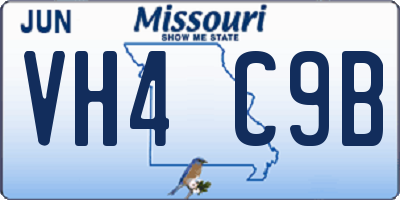 MO license plate VH4C9B