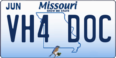 MO license plate VH4D0C