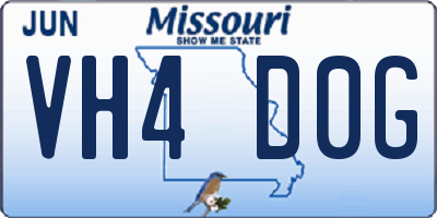 MO license plate VH4D0G