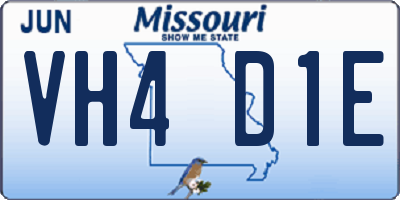 MO license plate VH4D1E
