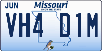 MO license plate VH4D1M