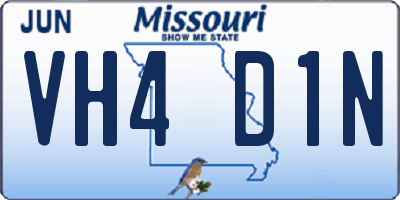 MO license plate VH4D1N