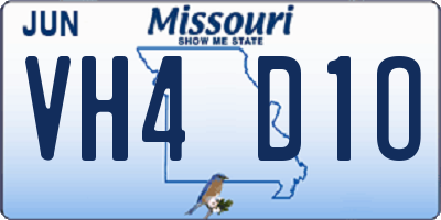 MO license plate VH4D1O