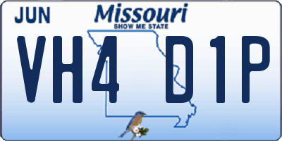 MO license plate VH4D1P