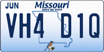 MO license plate VH4D1Q