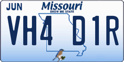 MO license plate VH4D1R