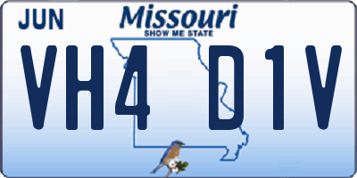 MO license plate VH4D1V
