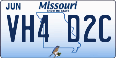 MO license plate VH4D2C