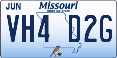MO license plate VH4D2G