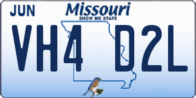 MO license plate VH4D2L