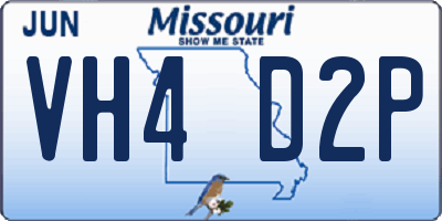 MO license plate VH4D2P