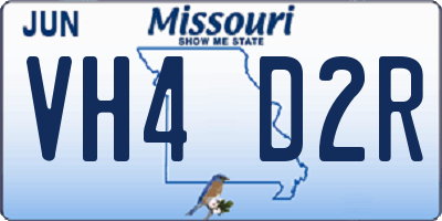 MO license plate VH4D2R