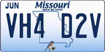 MO license plate VH4D2V