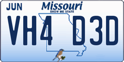 MO license plate VH4D3D
