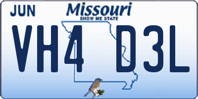 MO license plate VH4D3L