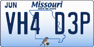MO license plate VH4D3P