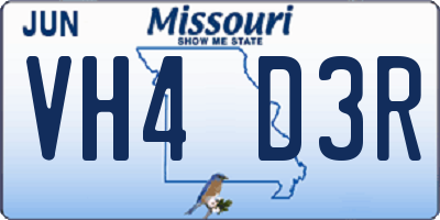 MO license plate VH4D3R