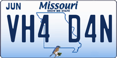 MO license plate VH4D4N