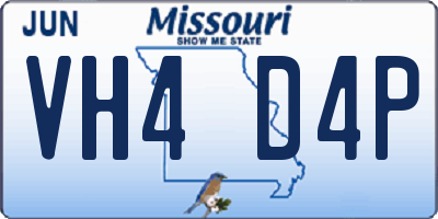 MO license plate VH4D4P