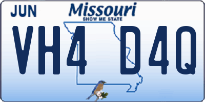 MO license plate VH4D4Q