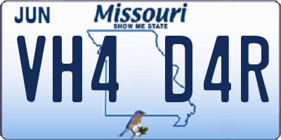 MO license plate VH4D4R