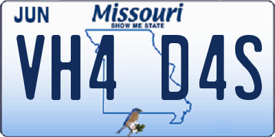 MO license plate VH4D4S