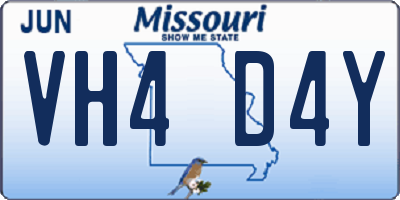 MO license plate VH4D4Y