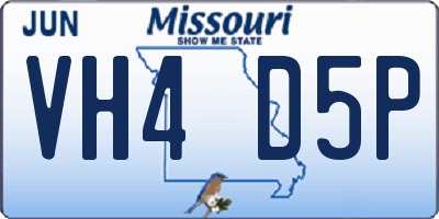 MO license plate VH4D5P