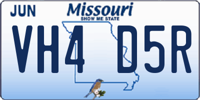 MO license plate VH4D5R