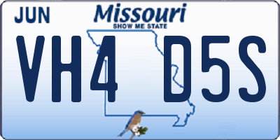 MO license plate VH4D5S