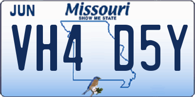 MO license plate VH4D5Y