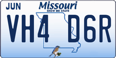 MO license plate VH4D6R