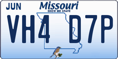 MO license plate VH4D7P
