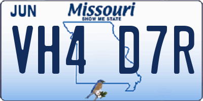 MO license plate VH4D7R