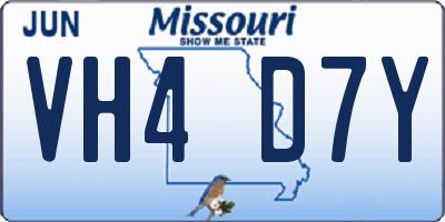 MO license plate VH4D7Y