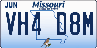 MO license plate VH4D8M