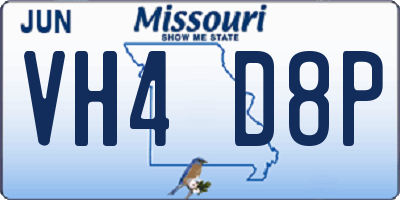 MO license plate VH4D8P