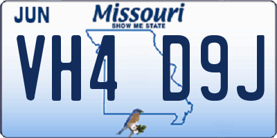 MO license plate VH4D9J
