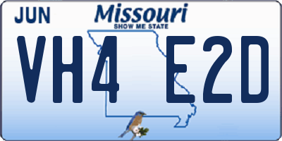 MO license plate VH4E2D