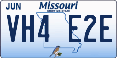 MO license plate VH4E2E