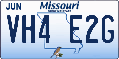 MO license plate VH4E2G